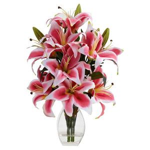 Rubrum Lily w/Decorative Vase