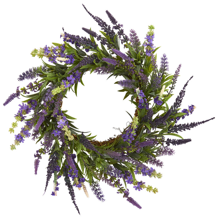 18" Lavender Wreath