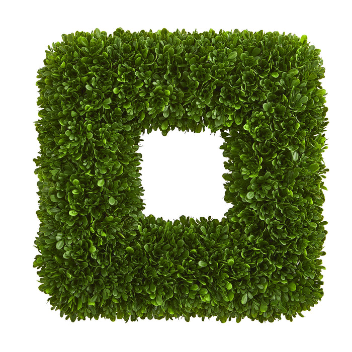 17" Tea Leaf Square Wreath UV Resistant (Indoor / Outdoor)
