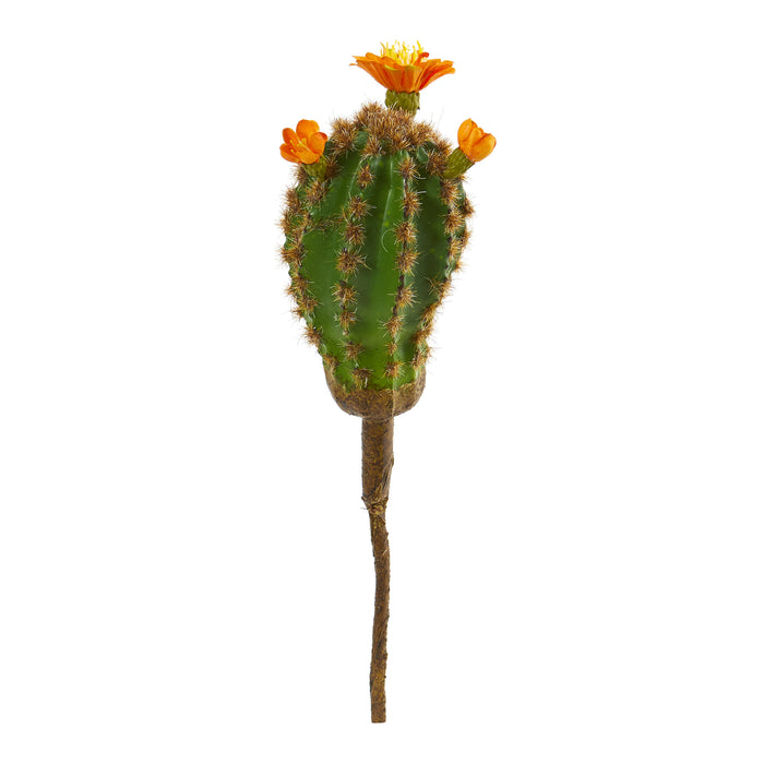 10” Flowering Cactus Artificial Plant (Set Of 12)