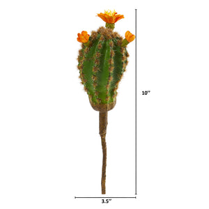 10” Flowering Cactus Artificial Plant (Set Of 12)