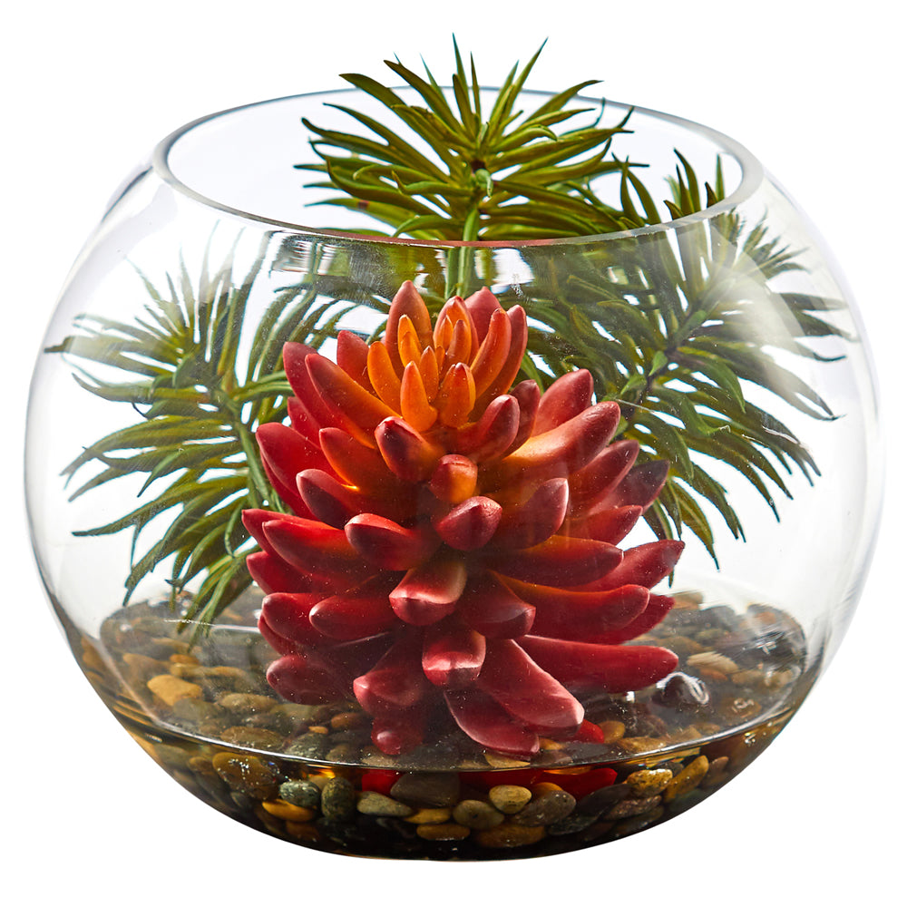 succulent warehouse Succulent Artificial Plant In Round Vase