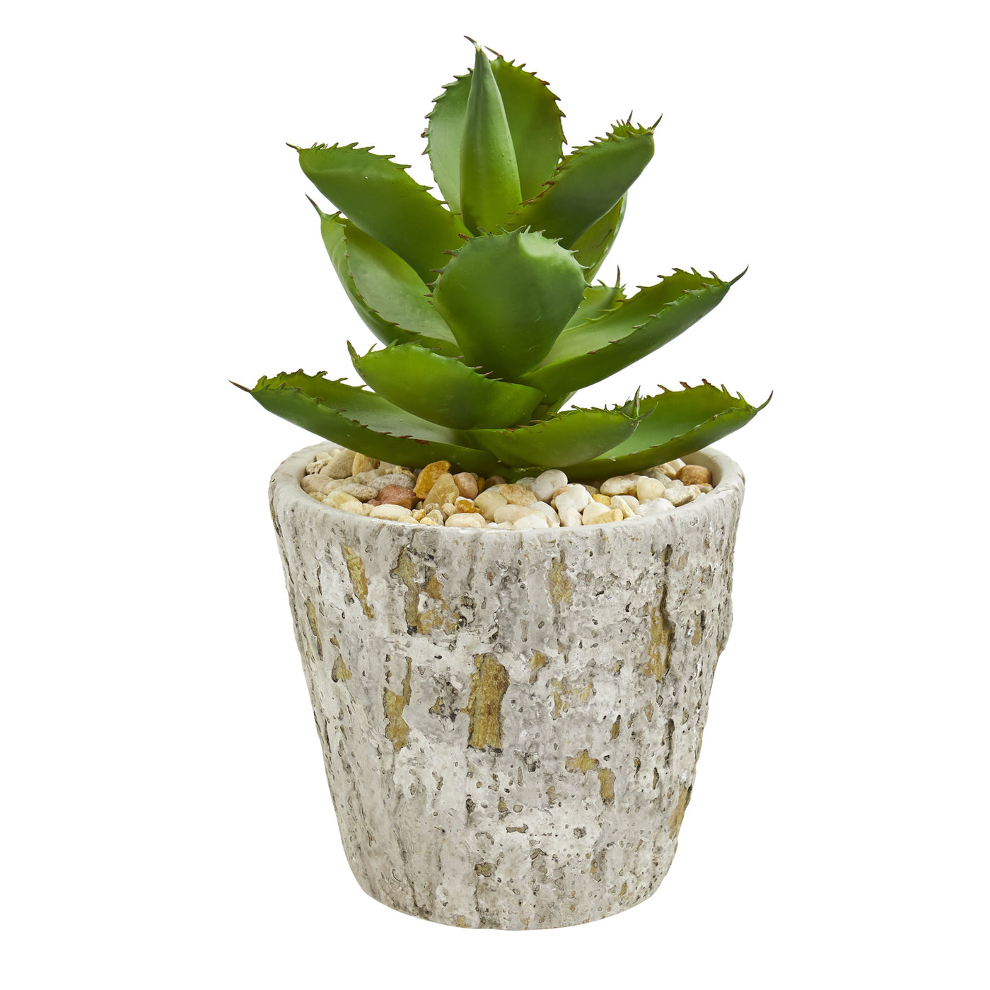 succulent fake plant Succulent Artificial Plant In Weathered Oak Planter – Home Staging Warehouse